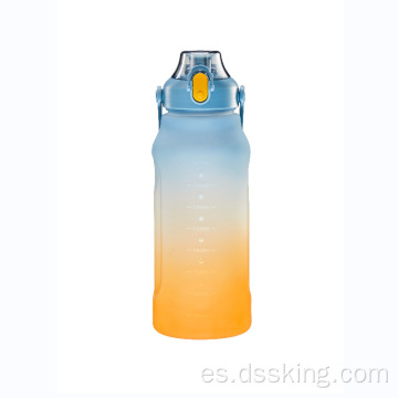 Nueva botella de agua de gradiente helado de 2 litros de agua de 2 litros